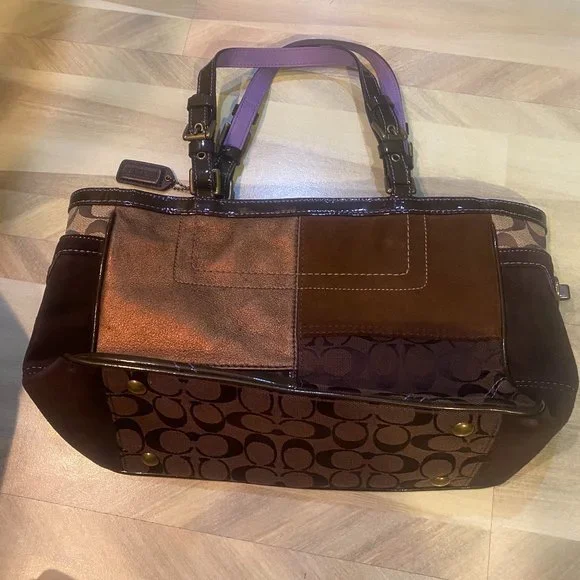 Coach | Bags | Vintage Multicolor Signature Patchwork Canvas Coach